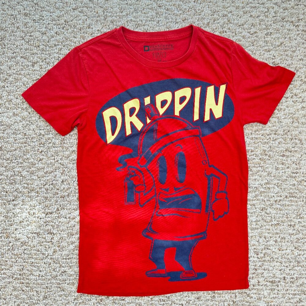 Penshoppe Pumped Up Tees Drippin Tshirt Red XS